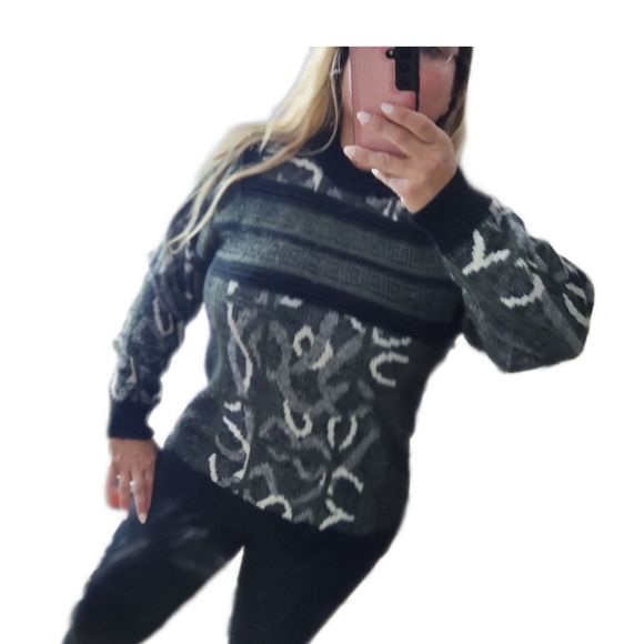 Italian Acrylic Wool Vintage knit sweater made in Italy Medium - Picture 10 of 16